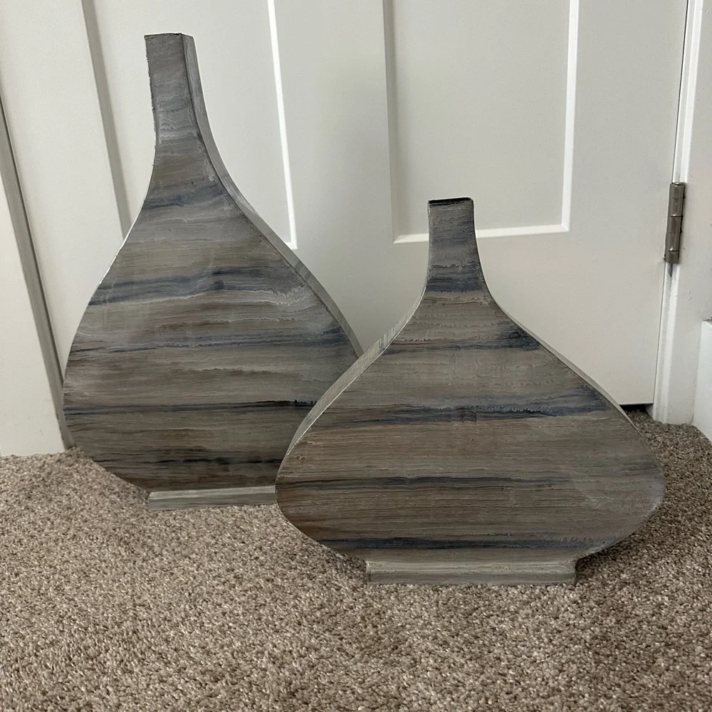 Aluminum vases